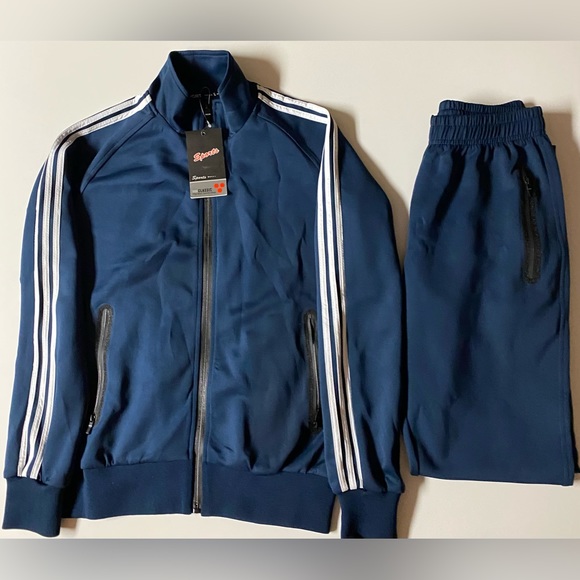 NWT! Men’s Sports 2-Piece Track Suit Set - Picture 2 of 7